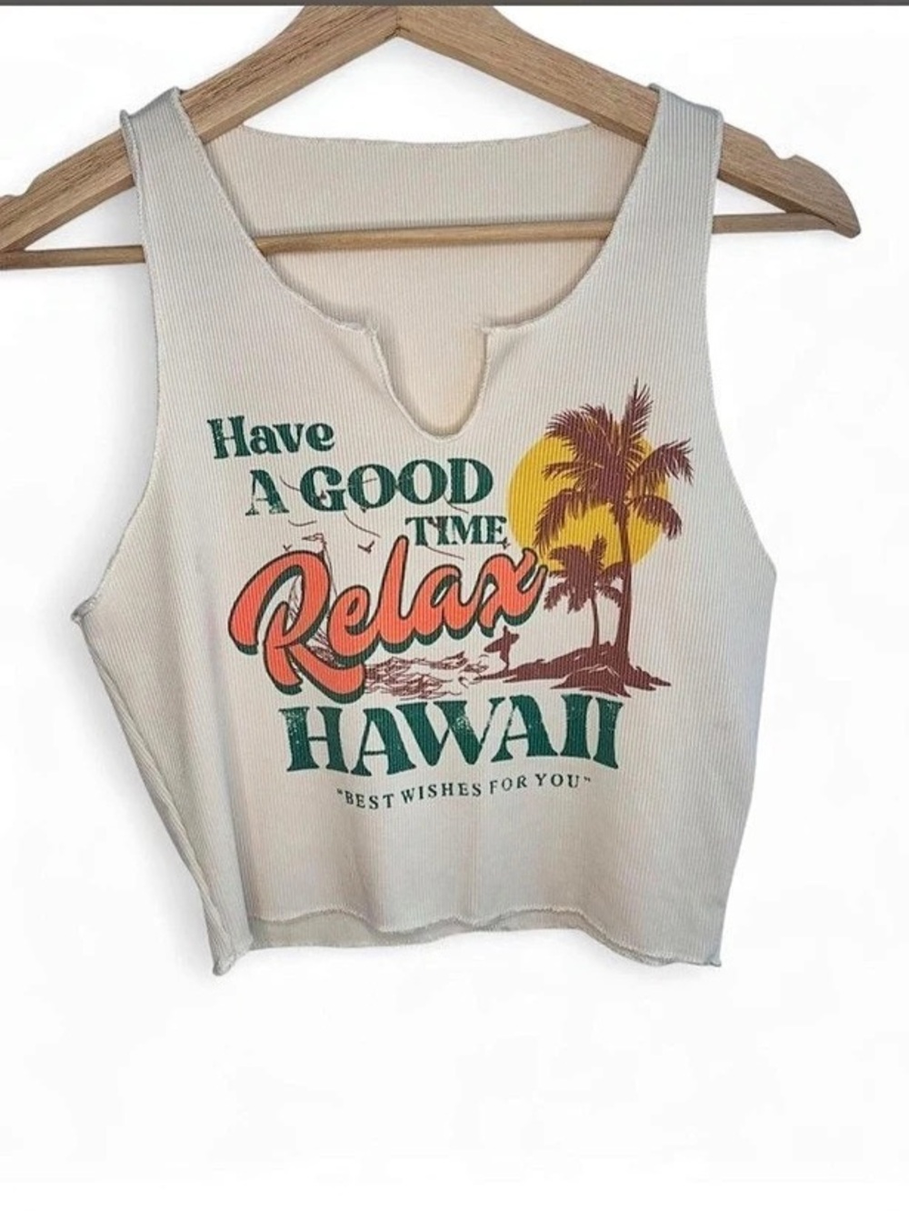 Graphic Relax Hawaii Tank Top Size Large